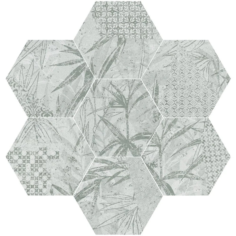 Magnet Tropic Argent 5.9x6.7 Hexagon Matte Porcelain Tile