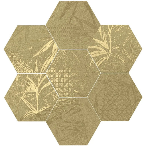 Magnet Tropic Gold 5.9x6.7 Hexagon Matte Porcelain Tile