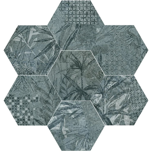 Magnet Tropic Petrol 5.9x6.7 Hexagon Matte Ceramic Tile