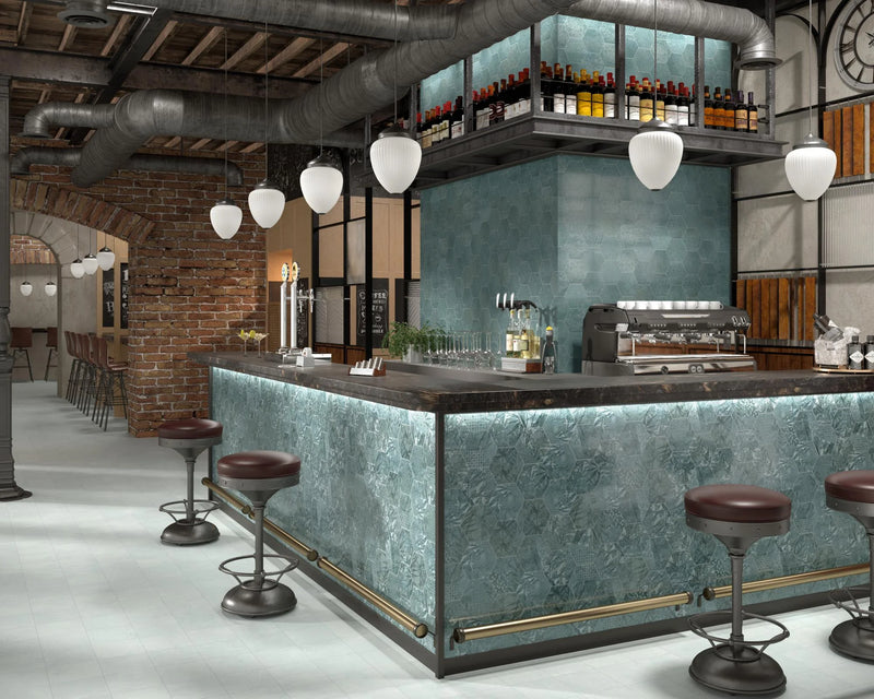 Magnet Tropic Petrol 5.9x6.7 Hexagon Matte Ceramic Tile