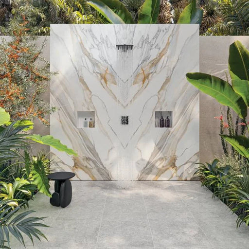 Magnifica Encore Calacatta Macchia Vecchia 126x60 Honed Bookmatch Porcelain Slab