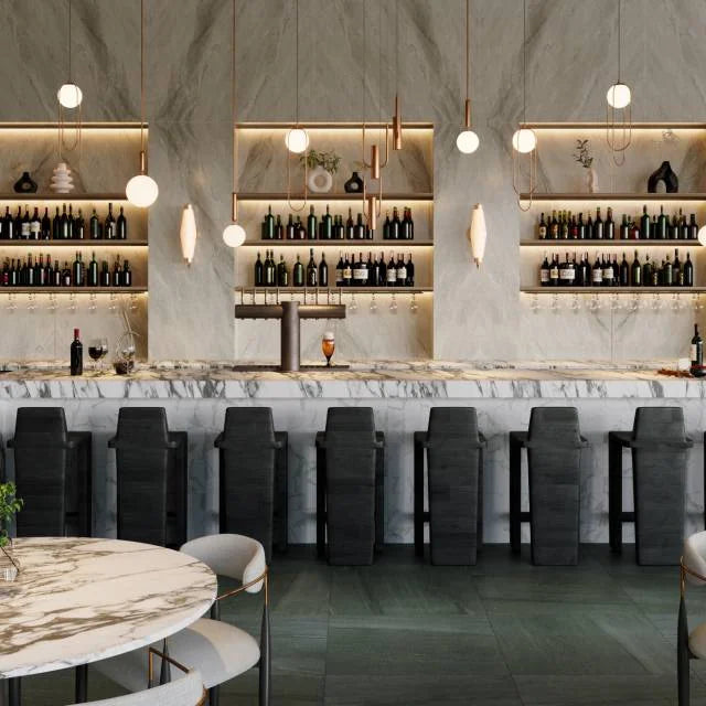Magnifica Encore Pietra Bianca 12mm Bookmatch Polished Marble Slab