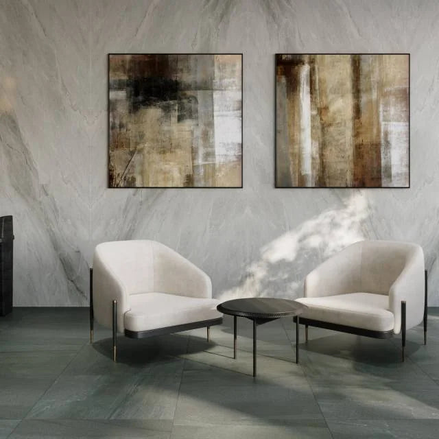 Magnifica Encore Pietra Bianca 12mm Bookmatch Polished Marble Slab