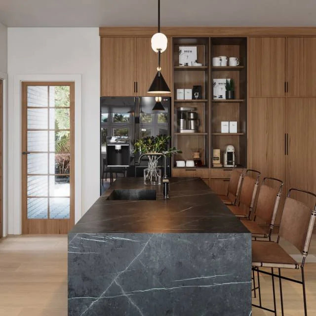 Magnifica Encore Pietra Grey 126x60 12mm Honed Marble Slab