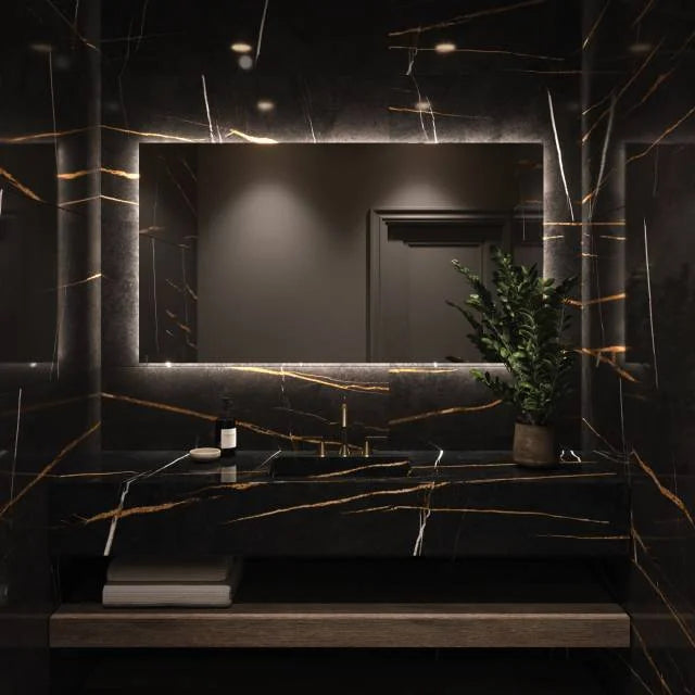 Magnifica Encore Sahara Noir Luxury Bookmatch 63x126 Satin 12mm Porcelain Slab