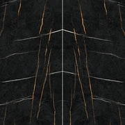 Magnifica Encore Sahara Noir Luxury Bookmatch 63x126 Satin 12mm Porcelain Slab