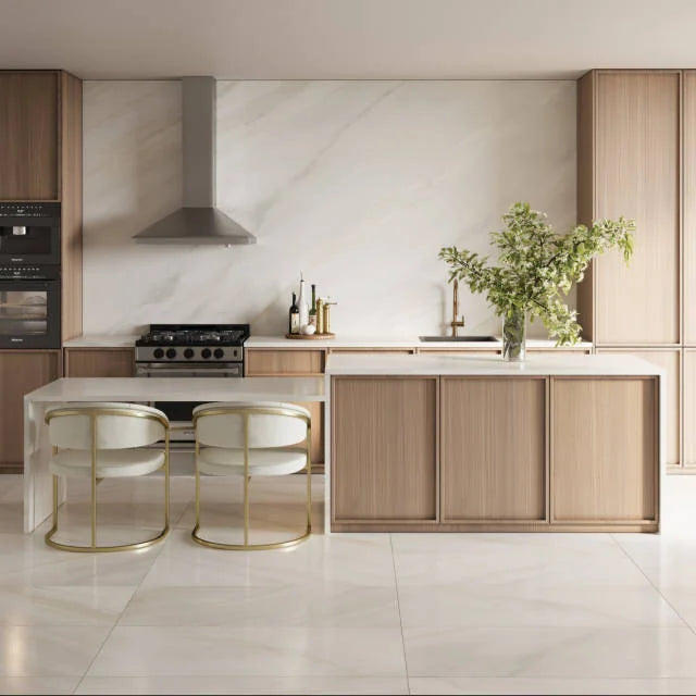 Magnifica ERA Bianco Lasa 48x24 Honed 8mm Ceramic Field Tile