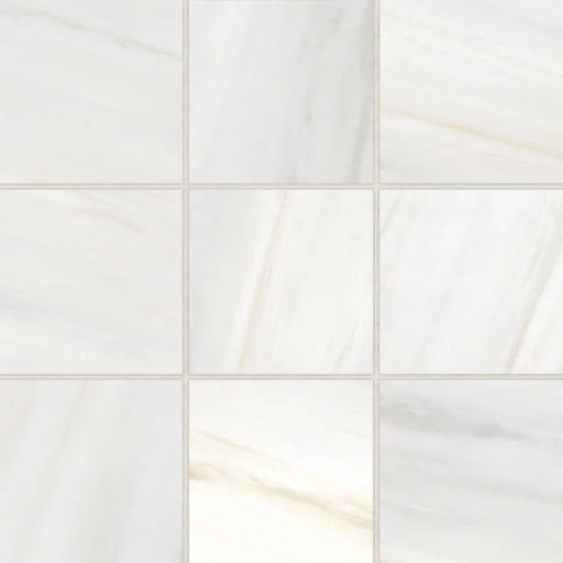 Magnifica ERA Bianco Lasa 4x4 Honed 12x12 Glass Mosaic
