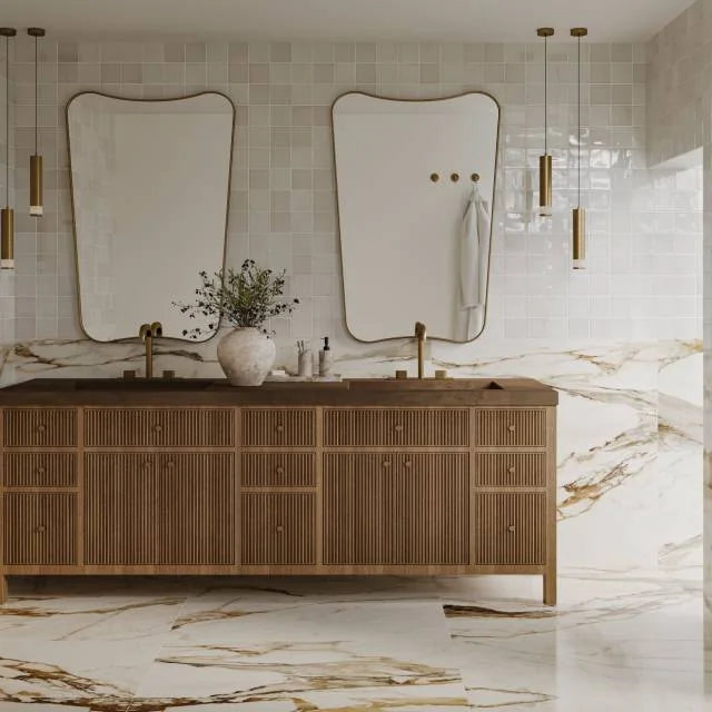 Magnifica Era Luxury Calacatta Borghini 48x24 Satin Ceramic Field Tile