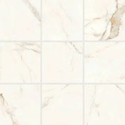 Magnifica ERA Calacatta Oro 12x12 8mm 4x4 Honed Porcelain Mosaic