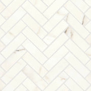 Magnifica ERA Calacatta Oro 12x12 Herringbone Honed Porcelain Mosaic Tile