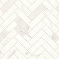 Magnifica ERA Calacatta Super White 12x12 8mm 1x4 Herringbone Honed Glass Mosaic