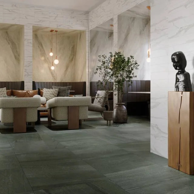 Magnifica ERA Calacatta Super White 24x4 8mm Honed Field Ceramic Tile