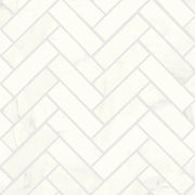 Magnifica ERA Luxe White 8mm 1x4 Herringbone Honed 12x12 Glass Mosaic