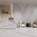 Magnifica ERA Pietra Bianca 48x24 8mm Honed Ceramic Tile