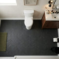 Magnifica ERA Pietra Scura 8mm 1x4 Herringbone Honed Stone Mosaic — Powder Room floor