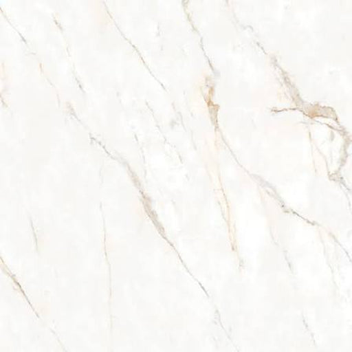 Magnifica Nineteen Forty Eight Pure White 48x48 8mm honed ceramic tile with subtle grey and beige veining.