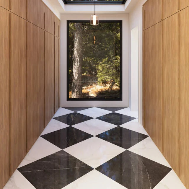 Magnifica The Thirties Pietra Grey 30x30 8mm Polished Ceramic Tile