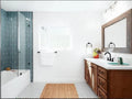 Maiolica Crackled Blue Steel 3x12 Bullnose Ceramic Wall Tile
