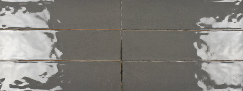Maiolica Crackled Taupe 3x12 Bullnose Ceramic Wall Tile