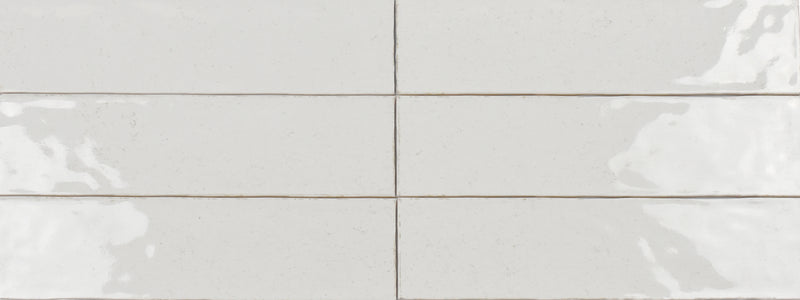 Maiolica Crackled White 3x12 Bullnose Ceramic Wall Tile