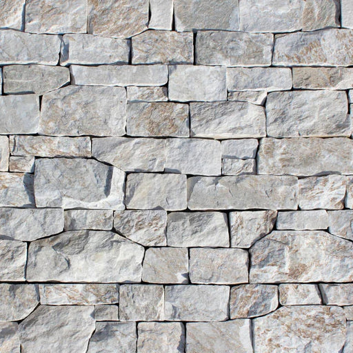 Jumbo Ledgers Malibu White 22x8 Wired Mesh Limestone Ledger Panel