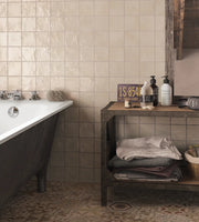 Mallorca Cream 4x4 Matte Handmade Look Ceramic Tile