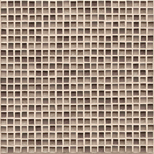 Man About You Make It Platinum 3/8 glass mosaic featuring small square gray glass tiles with smooth and metallic textured finishes.