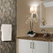 Manhattan Flatiron 13x12 Random Interlock Stone/Glass Mosaic