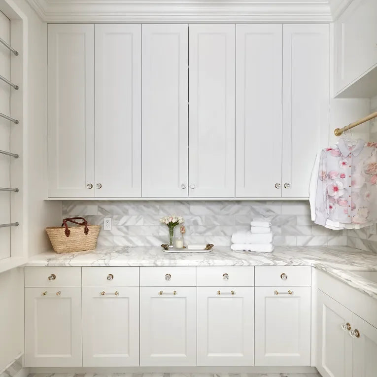 Manhattan Basketweave Polished Marble Mosaic