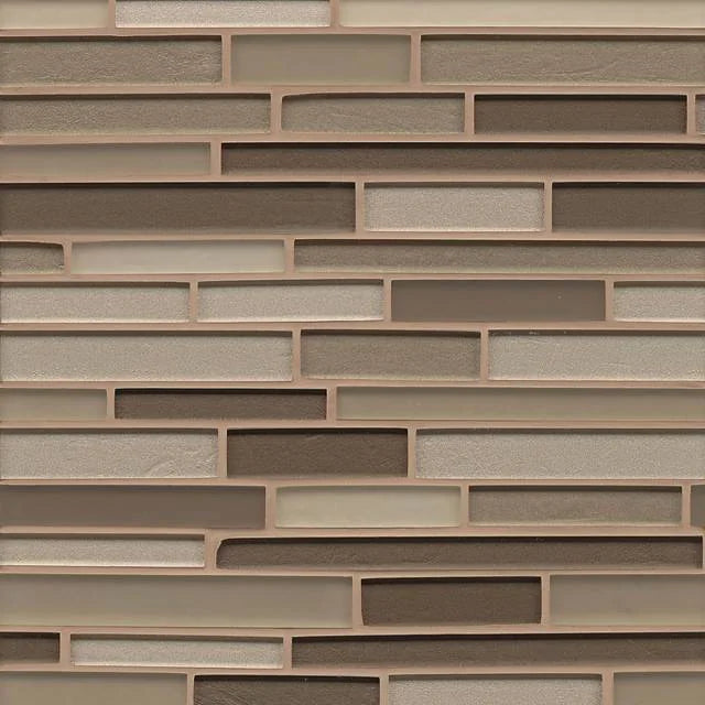Manhattan Soho 13x12 Random Interlock Blend Glass Mosaic
