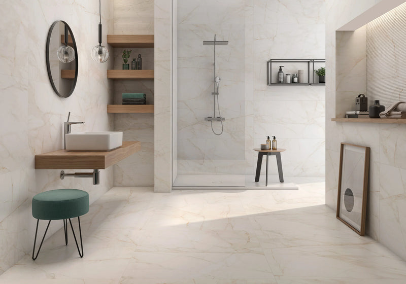 Marble Dolomita White 12x24 Glazed Porcelain Tile
