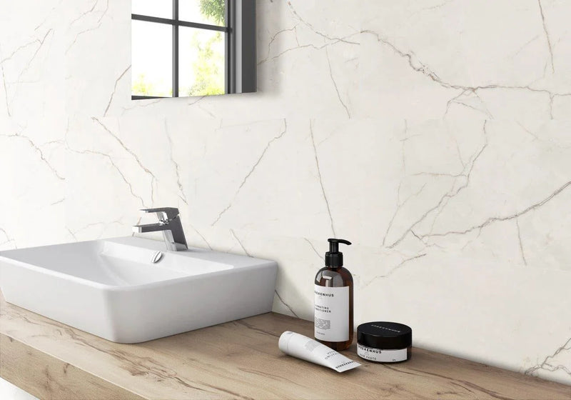Marble Lincoln White 24x48 Glazed Porcelain Tile