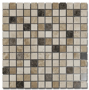 Travertine/Marble Mosaics Marble Mix 12x12 Polished Blend Marble Mosaic