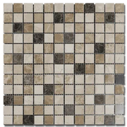 Travertine/Marble Mosaics Marble Mix 12x12 Polished Blend Marble Mosaic