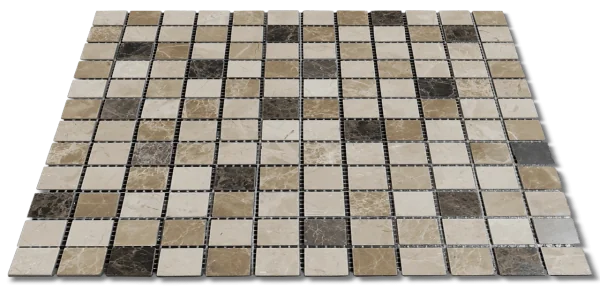 Travertine/Marble Mosaics Marble Mix 12x12 Polished Blend Marble Mosaic