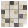 Travertine/Marble Mosaics Marble Mix 12x12 Natural Blend Marble Mosaic