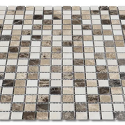 Veined Marble Mix 5/8x5/8 12x12 Sheet Natural Mosaic
