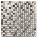 Veined Marble Mix 5/8x5/8 12x12 Sheet Natural Mosaic