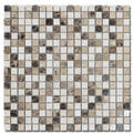 Veined Marble Mix 5/8x5/8 12x12 Sheet Natural Mosaic