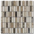 Mix 2x5/8 12x12 Natural Mixed Marble Mosaic