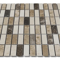 Mix 2x5/8 12x12 Natural Mixed Marble Mosaic