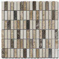 Mix 2x5/8 12x12 Natural Mixed Marble Mosaic