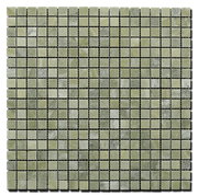 Verde Laguna 5/8x5/8 12x12 Sheet Natural Veined Marble Mosaic
