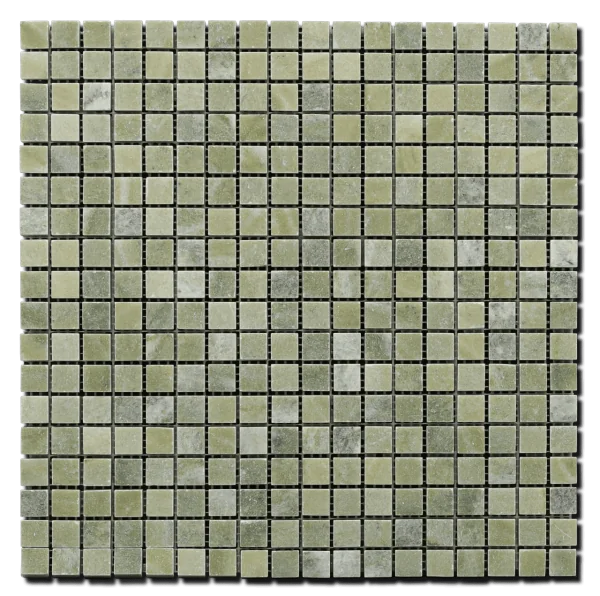 Verde Laguna 5/8x5/8 12x12 Sheet Natural Veined Marble Mosaic