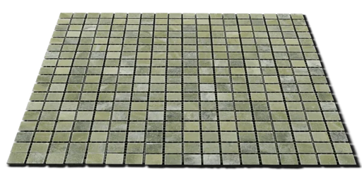 Verde Laguna 5/8x5/8 12x12 Sheet Natural Veined Marble Mosaic