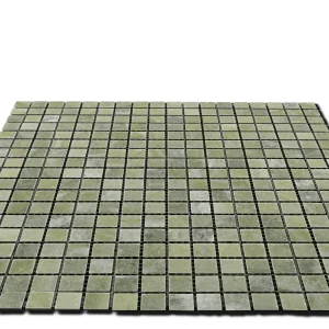 Verde Laguna 5/8x5/8 12x12 Sheet Natural Veined Marble Mosaic