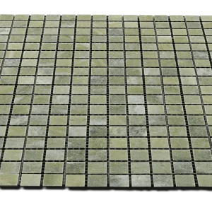 Verde Laguna 5/8x5/8 12x12 Sheet Natural Veined Marble Mosaic