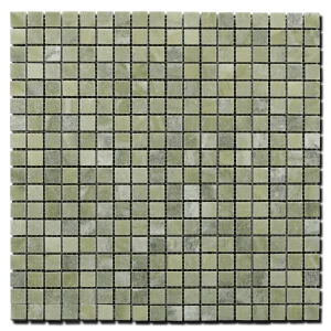 Verde Laguna 5/8x5/8 12x12 Sheet Natural Veined Marble Mosaic