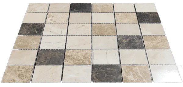 Travertine/Marble Mosaics Marble Mix 12x12 Natural Blend Marble Mosaic